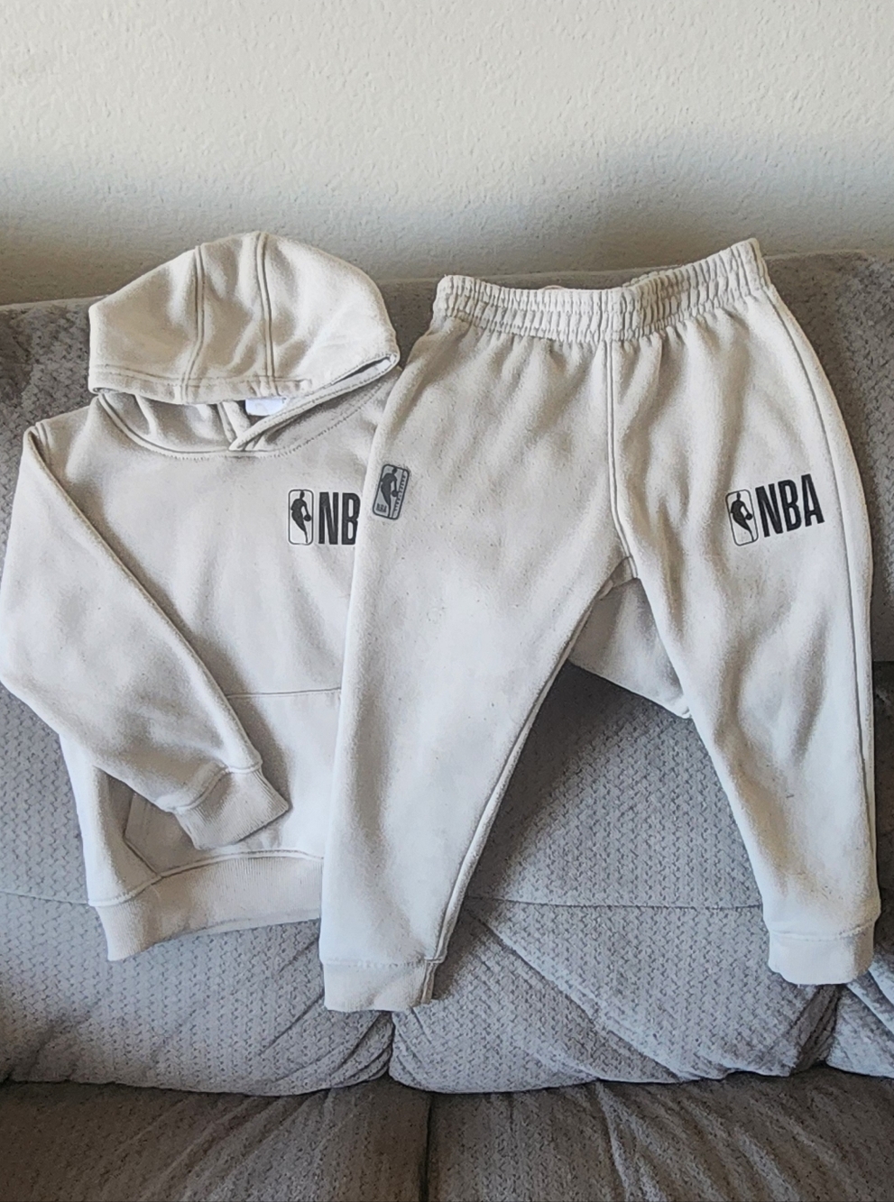 NBA Kids Beige/ Tan 2- Piece Hoodie and Jogger Set